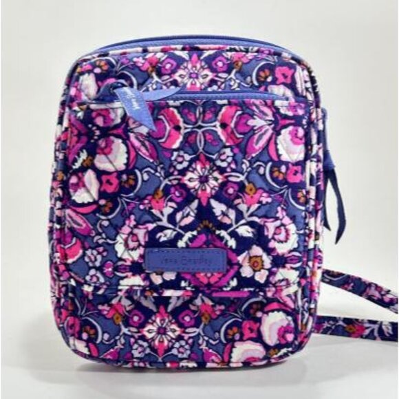 Vera Bradley Quilted Crossbody Bag - Navy/Pink  (NEW!!) - Picture 1 of 5